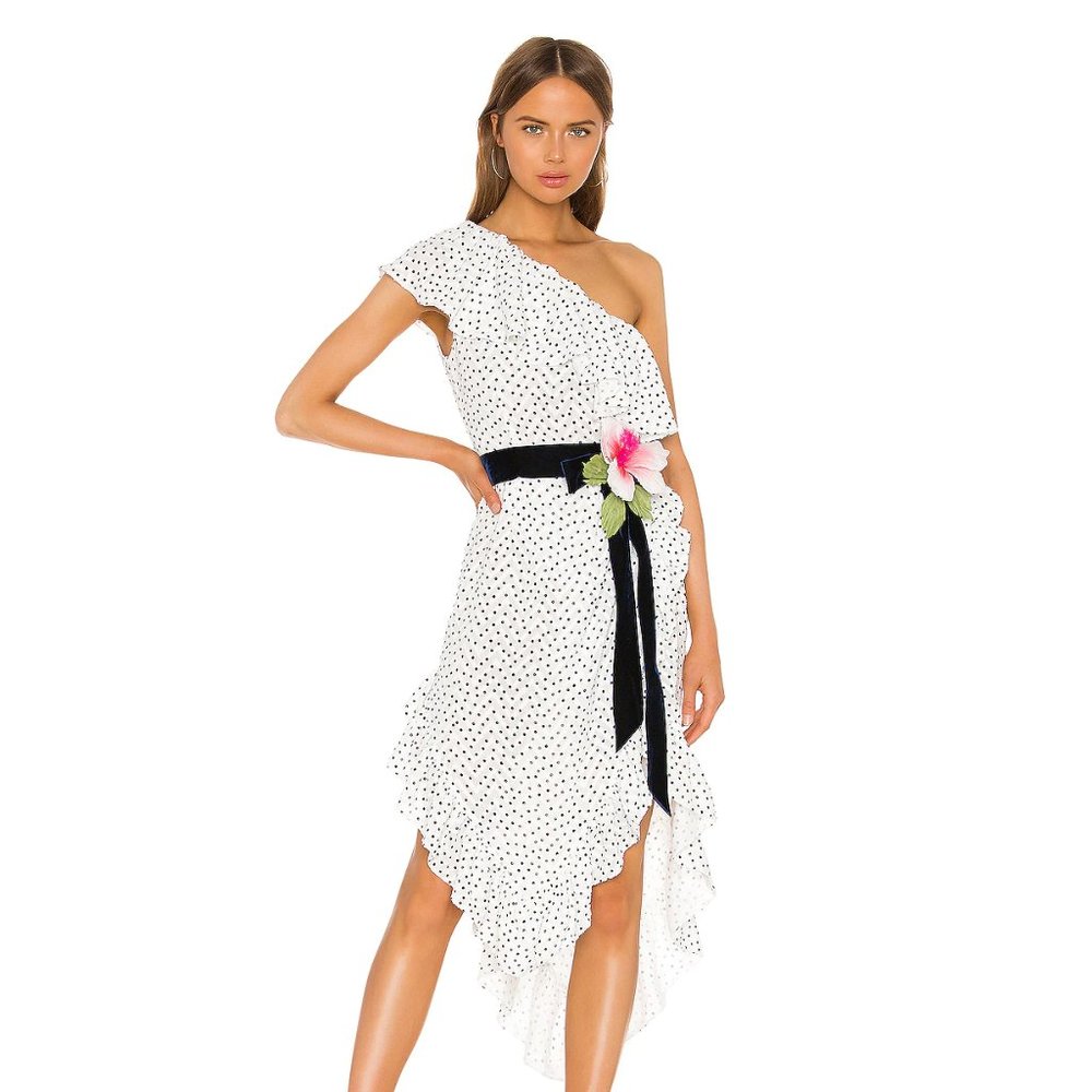 - NEW MARIANNA SENCHINA One Shoulder Dress Ruffle BX2